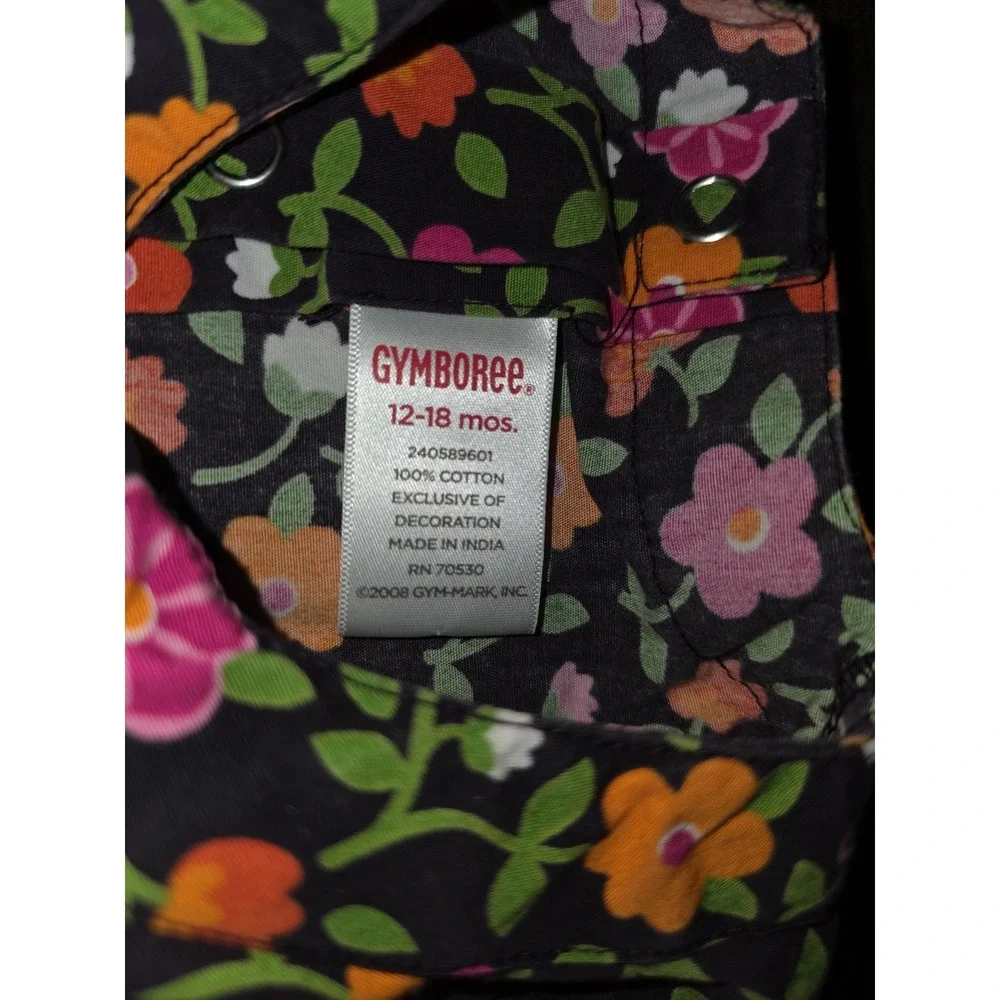 Gymboree all about buttons floral top size 12 18 months
